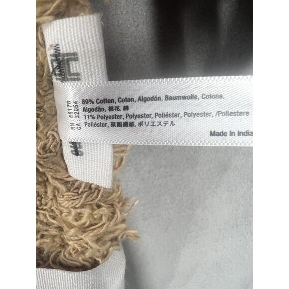 Urban Outfitters Diamond Border Woven Cozy Shag Rag Rug 2 x 3 Foot Beige White - Picture 7 of 7